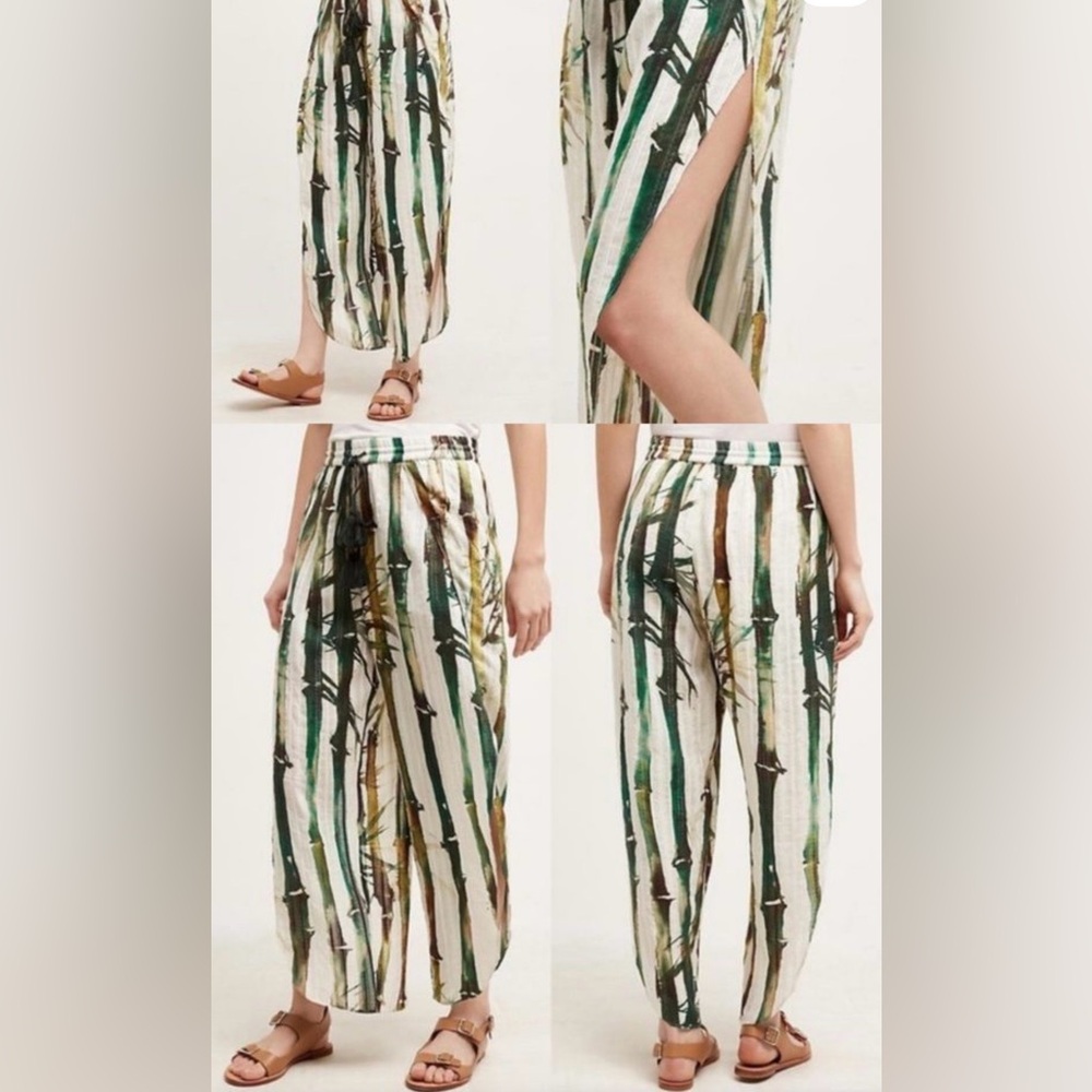 Anthropologie Tryb Bamboo Tulip Open Side
Wide Leg Pants